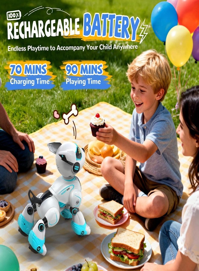 HBUDS Robot Dog Toys for Kids, Remote Control Dog Robot, Voice & Touch Control, Programmable Interactive Robotic Puppy Toy, Sing, Dance, Rechargeable Robo Pet for Boys Girls Ideas - Image 5
